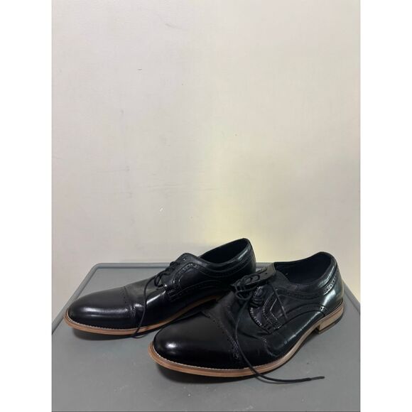 Stacy Adams Dickinson Cap Toe Oxford 100% Black Dress Shoes Men\'s 13